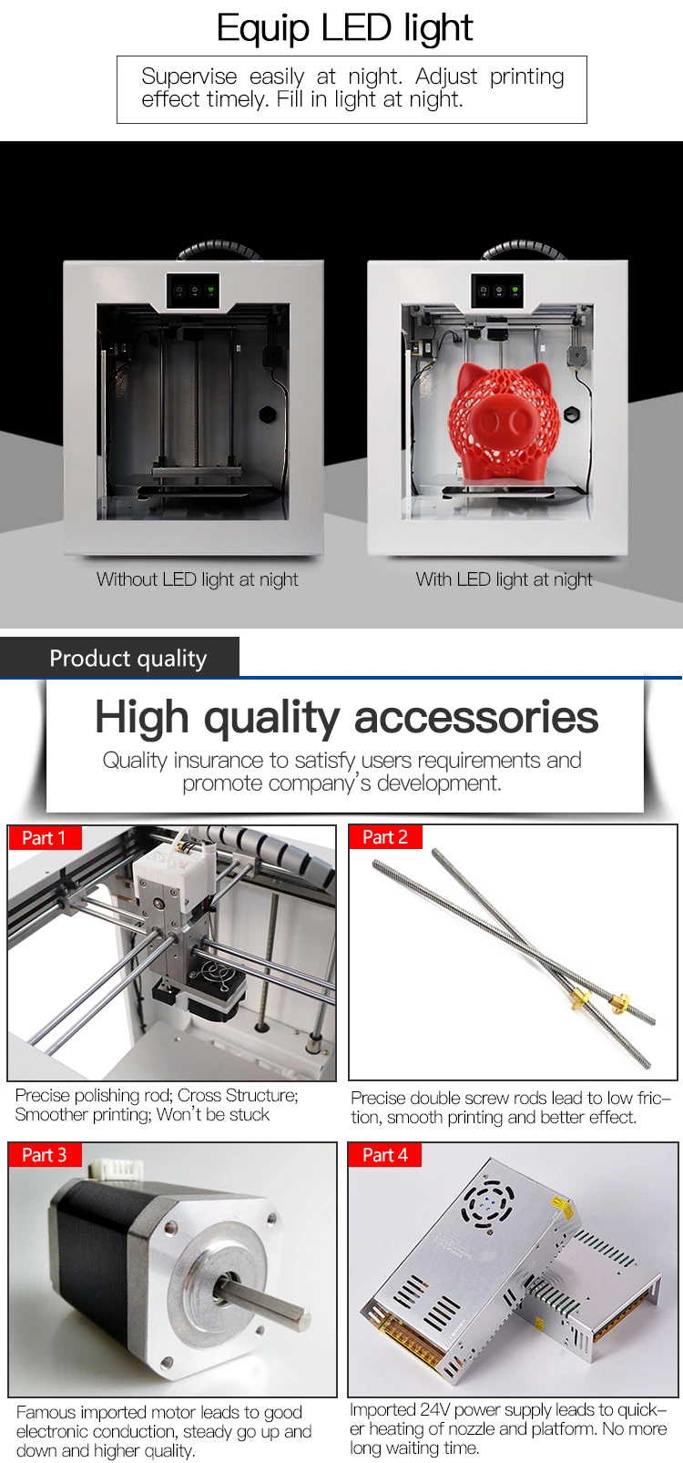 Easily Upgrade Customized Functions Extendable Best Fdm 3D Printer