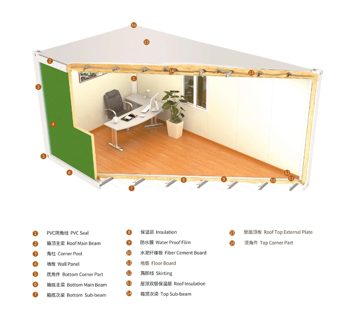 Africa Extendable Portable Container Fast Folding Prefab House on Sales