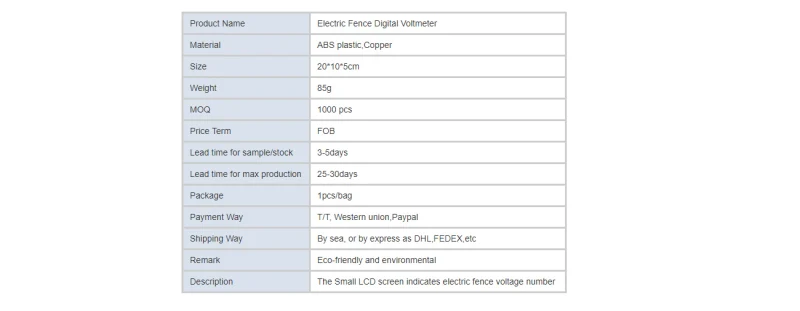 Electric Fence Tester Electric Fence Voltmeter for Horse Fencing Equipment