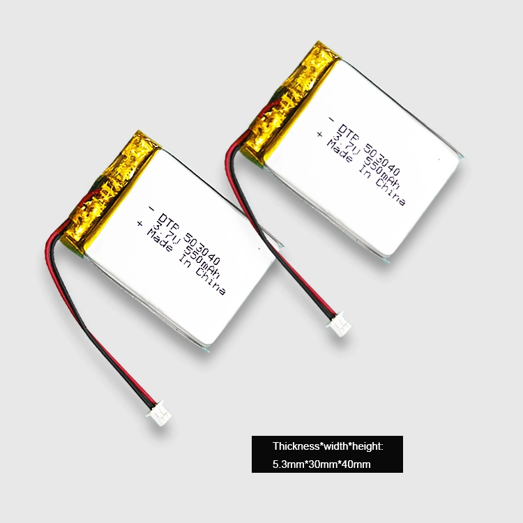 Best Price Rechargeable Dtp503040 Lithium Polymer 3.7V 550mAh Battery