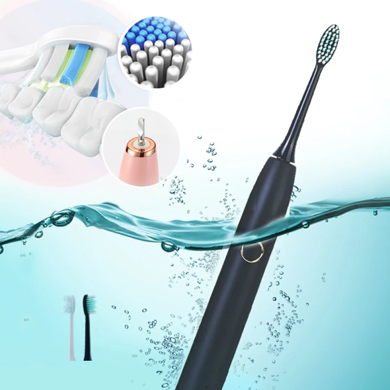 Ipx8 Waterproof Sonic Electric Toothbrush, Rechargeable Electric Toothbrush