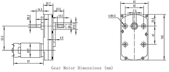 Micro 24V torque DC gear motor for lawn mowers