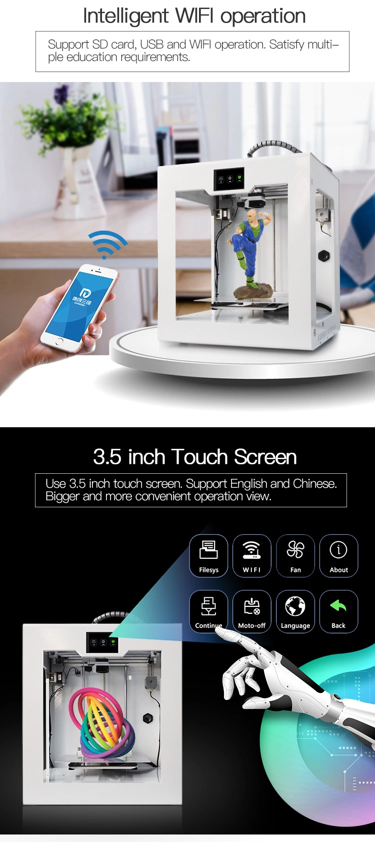 Easily Upgrade Customized Functions Extendable Best Fdm 3D Printer