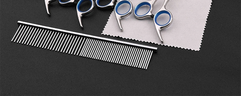 Curved Scissors Teeth Scissors Flat Scissors Comb Wiping Rag Scissors
