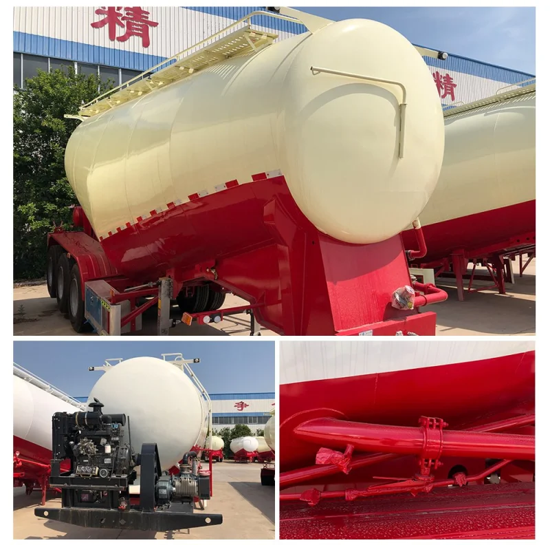 Luen 3 Axle 50tons Extendable Bulk Cement Semi Trailerstrailer
