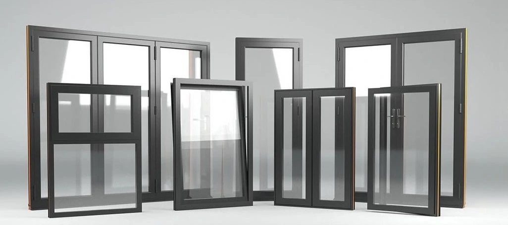 European Insect-Proof 6063 Mechanical Polishing Aluminum Glass Casement Window