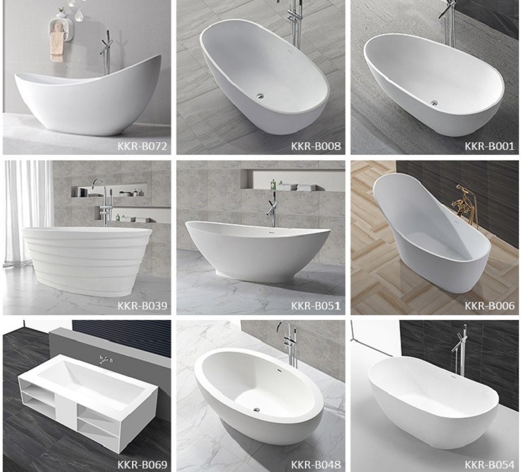 Acrylic Solid Surface Bathtub Resin Stone Solid Surface Freestanding Bathtubs