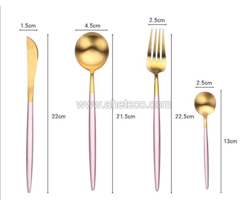 Luxury Gold Flatware Set Stainless Steel Stain Cutlery Set