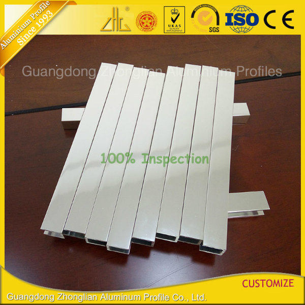 Mirror Polished Aluminium Extrusion Profile for Bathroom Decoration