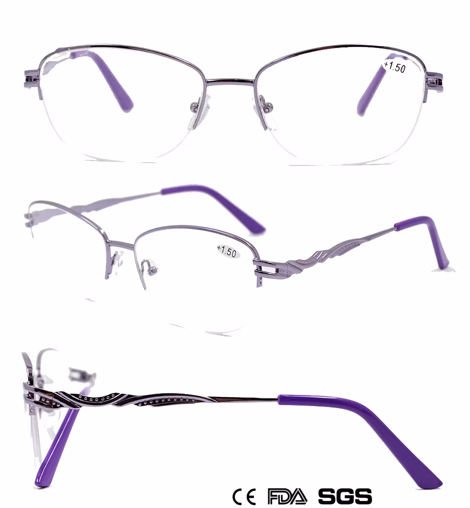 Gafas de metal caliente moda Unisex para la venta de gafas de lectura (WRM901008)