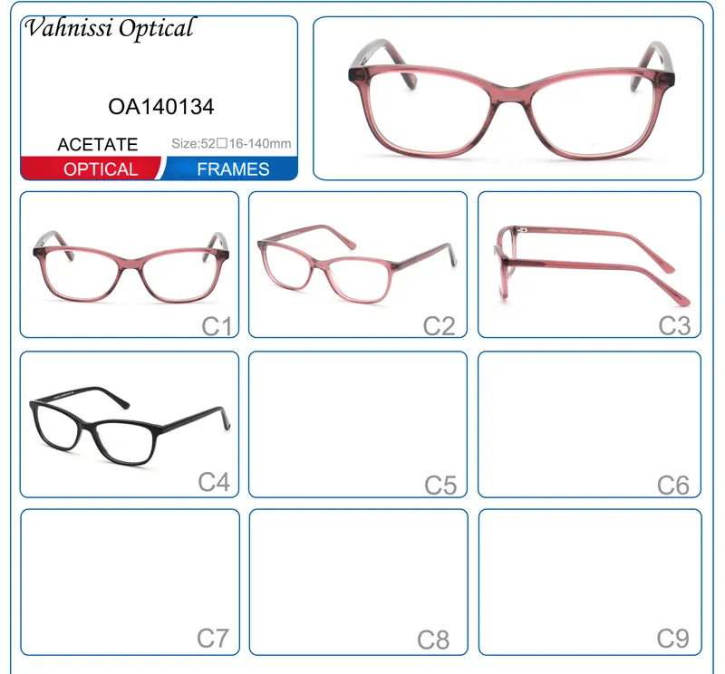 Stylishing OEM Custom Design Acetate Eyewear Glasses Frame Optical