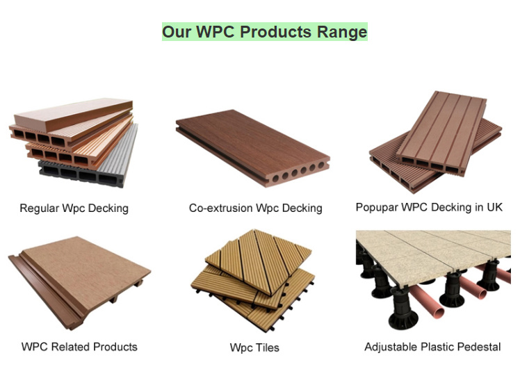 Solid WPC Decking Wood Plastic Composite Outdoor Decking
