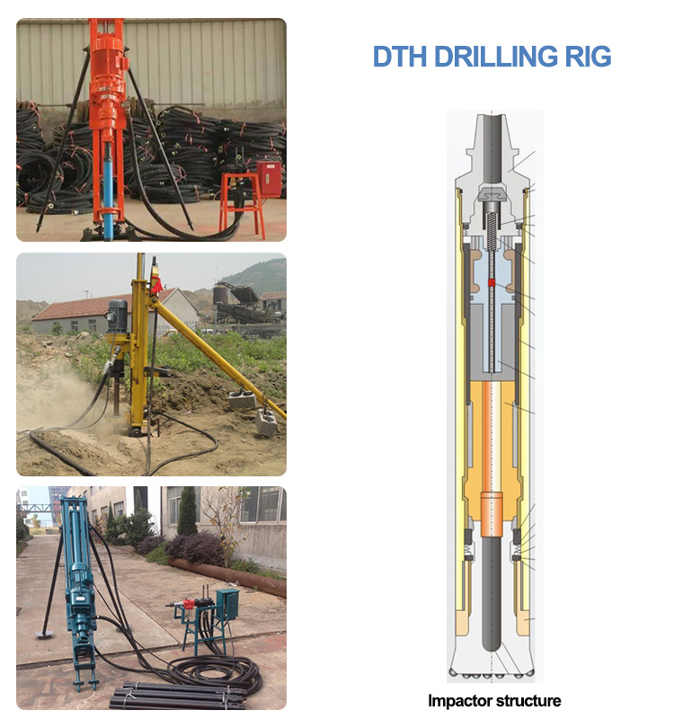 30m Depth Air Power Rocks Drilling Rig Machine
