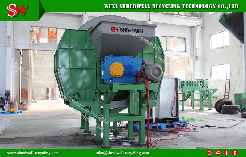 Double Shaft Waste Drum Crusher for Used Metal Recycling