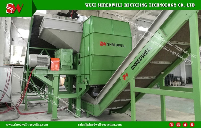 Tyre Crusher Machine with Trommel to Shred Whole Waste Tires