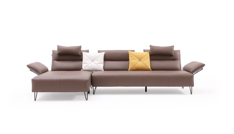China Modern Leather / Fabric Movable Back Sofas for Living Room Furniture
