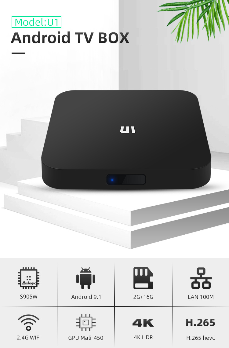Blue Color Ott Manufacturer Smart TV Box Android 9.1