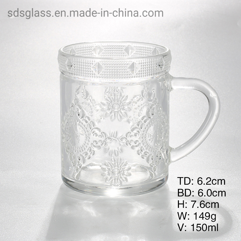 Hot Products 2020 Transparent Glass Mug for Tea Coffee