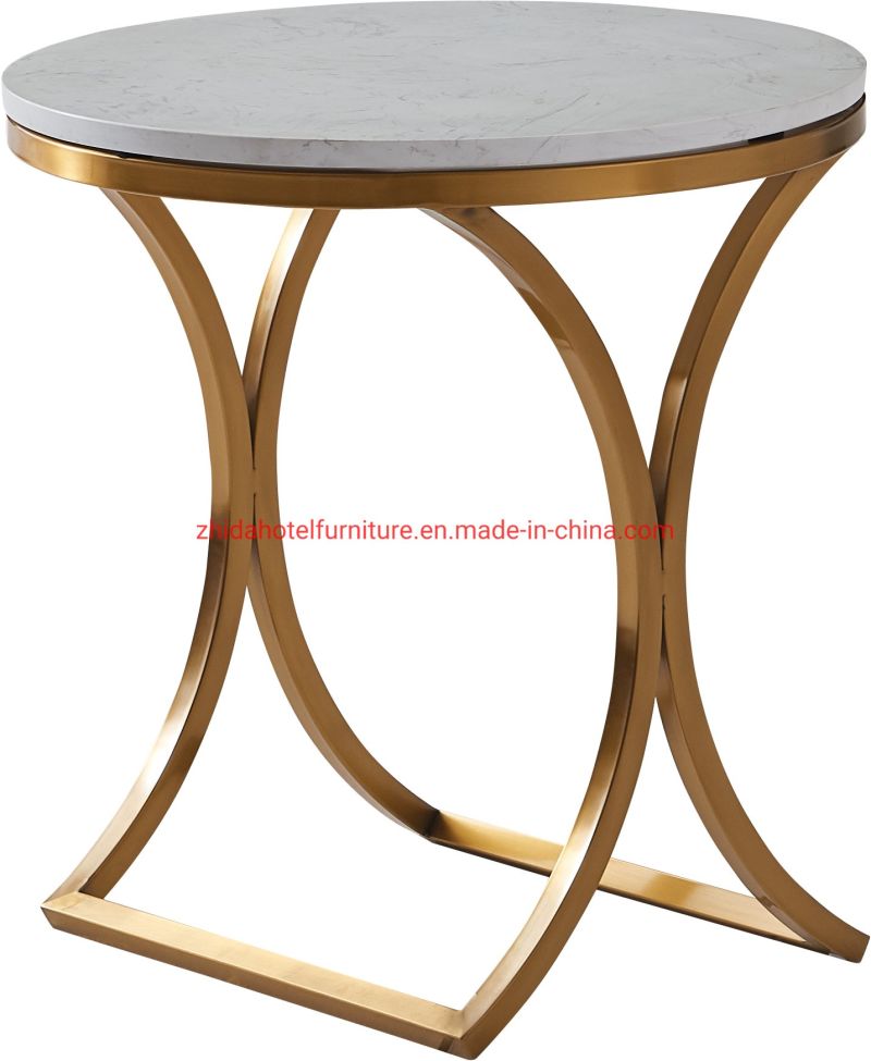 White Marble Coffee Table Hotel Coffee Shop Side Table