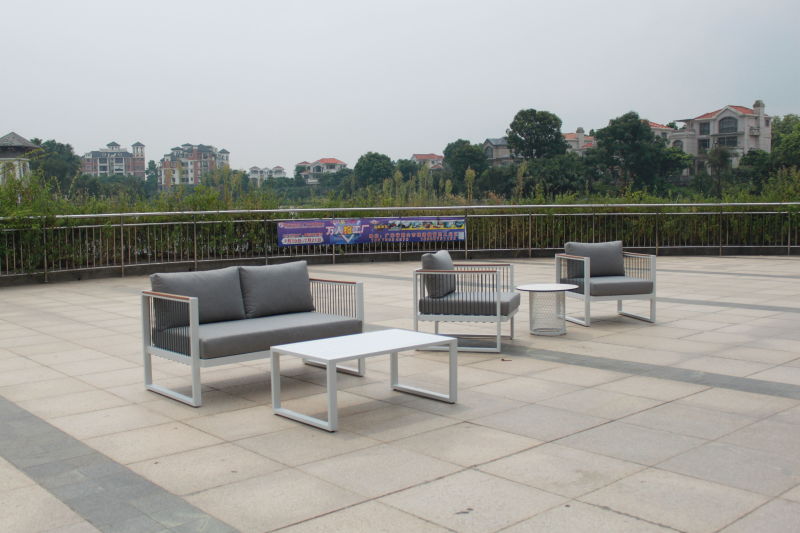 Fashion Outdoor Waterproof Aluminum Double and Single Sofa Set with Coffee Table (DW-SF1924)