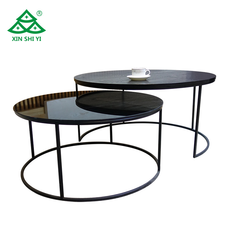 Tempering Glass Top Metal Coffee Table Glass Coffee Table