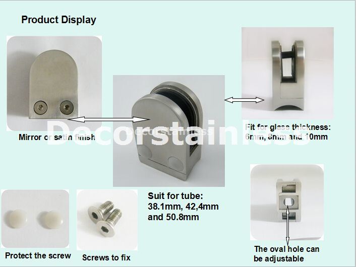 Stainless Steel Casting Square Glass Clamp