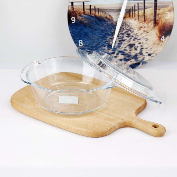 Wholesale Round High Borosilicate Glass Casserole with Glass Lid
