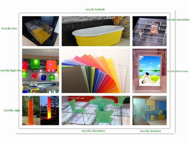 4X8FT 2-30mm Colors Cast Acrylic Sheet Plastic Glass Factory Price