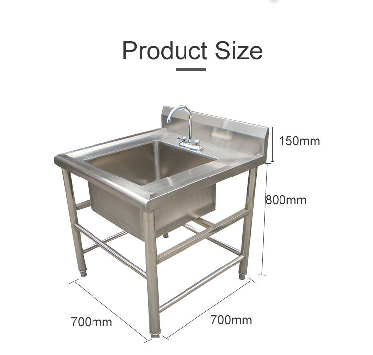 Single Bowl Stainless Steel Wash Basin Kitchen Sink