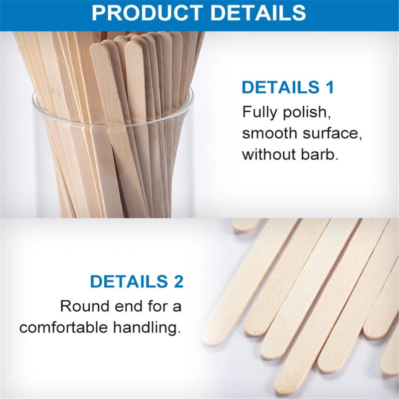 Natural Flat Bamboo High Quality Coffee Stirrer with Smooth Surface
