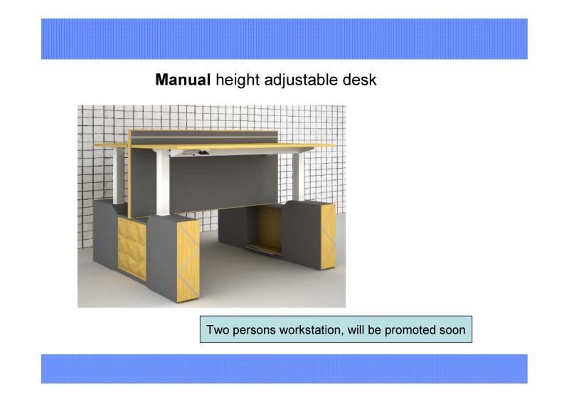 Manually Operated Height Adjustable Sit and Stand Office Desk
