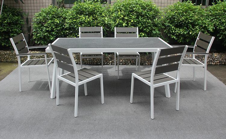 New Design Patio Outside Living Restaurant Dining Table Furniture Set