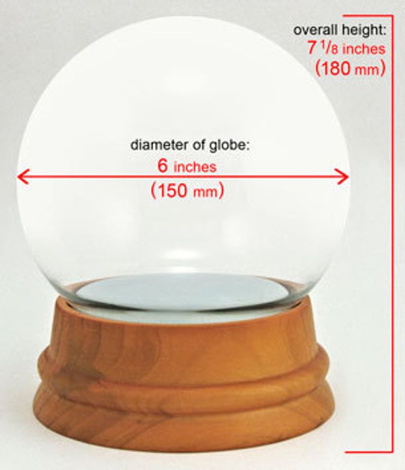 Manufacturer Desktop Ornament Wooden Base Glass Snow Ball