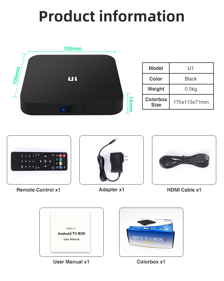 2020 Newest Model Blue Color S905W Android TV Box Ott