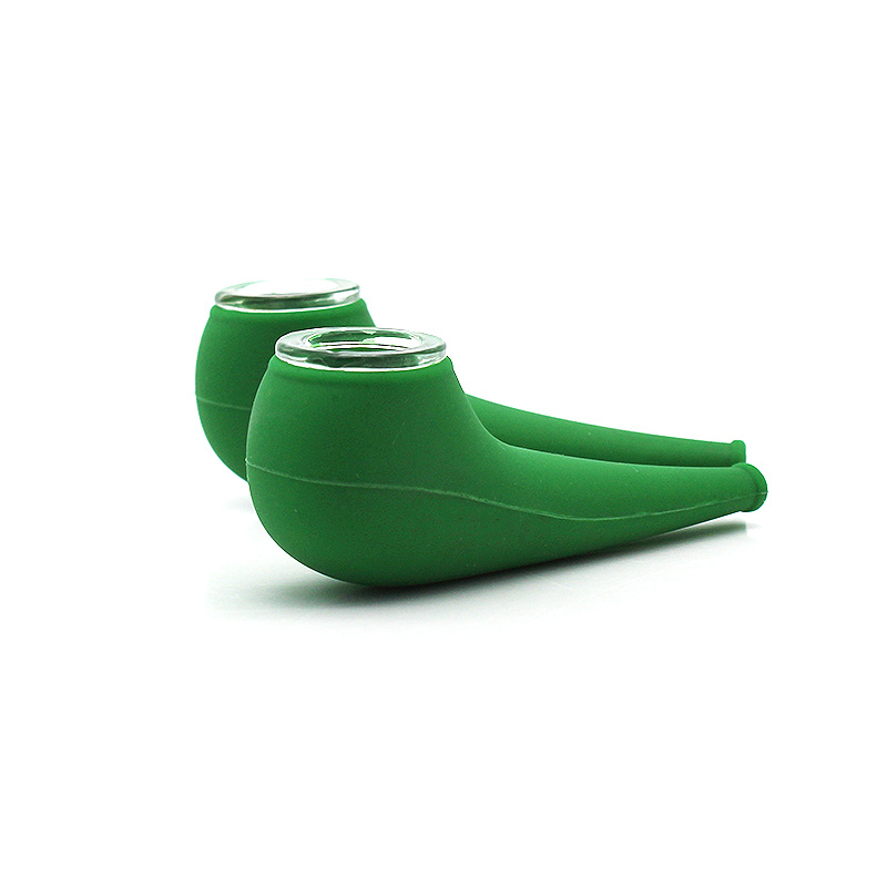 Silicon Smoking Pipe with Glass Bowl for Tobacco/Smoking Accessories