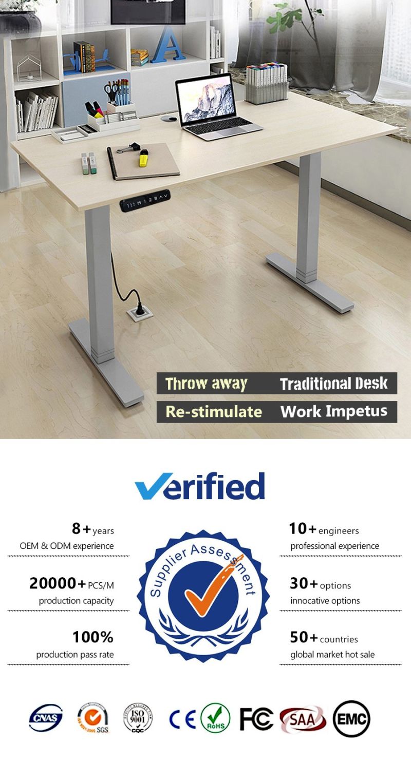 Standing Adjustable Height Sit Stand up White Office Desk