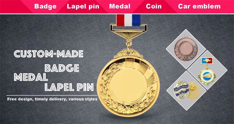 Custom Rectangular Zinc Alloy Soft Enamel Medal with Factory Price