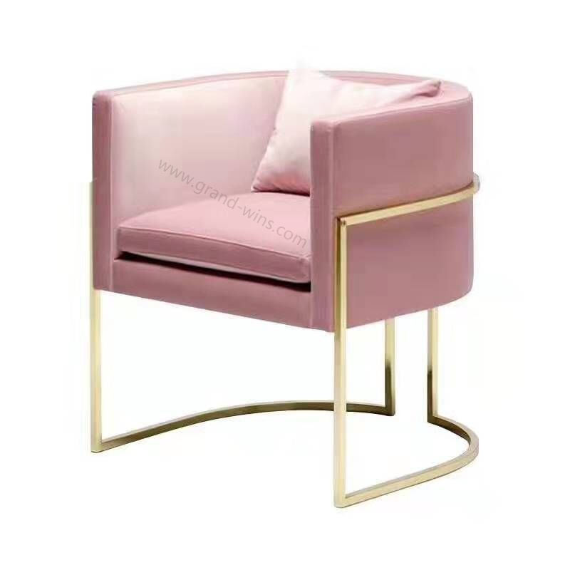 Nordic Style Gold Leg Velvet Accent Chair for Living Room