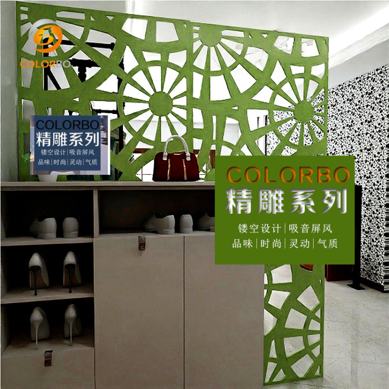 Polyester Fiber Screen Room Divider Design Decorative Partition Wall for Living Room
