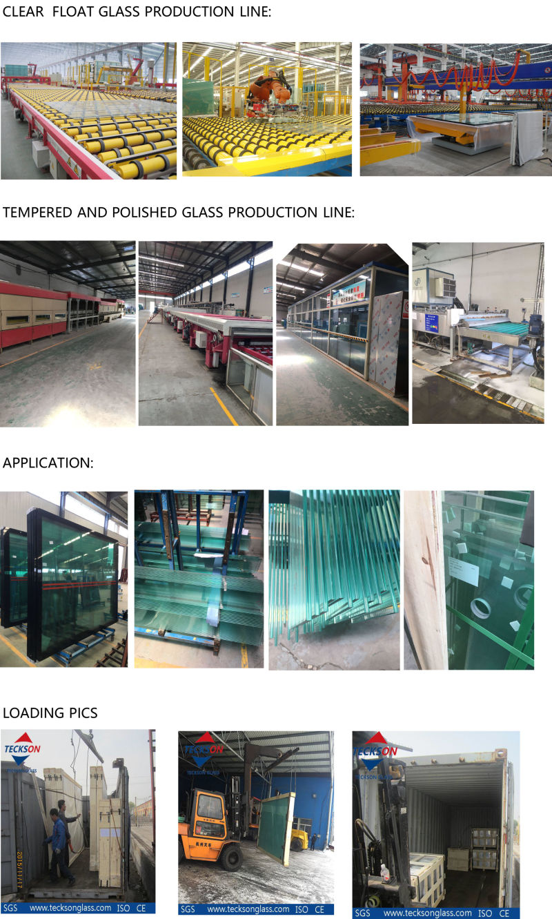 3/4/5mm Clear Flat Glass for Building / Construction / Bathroom