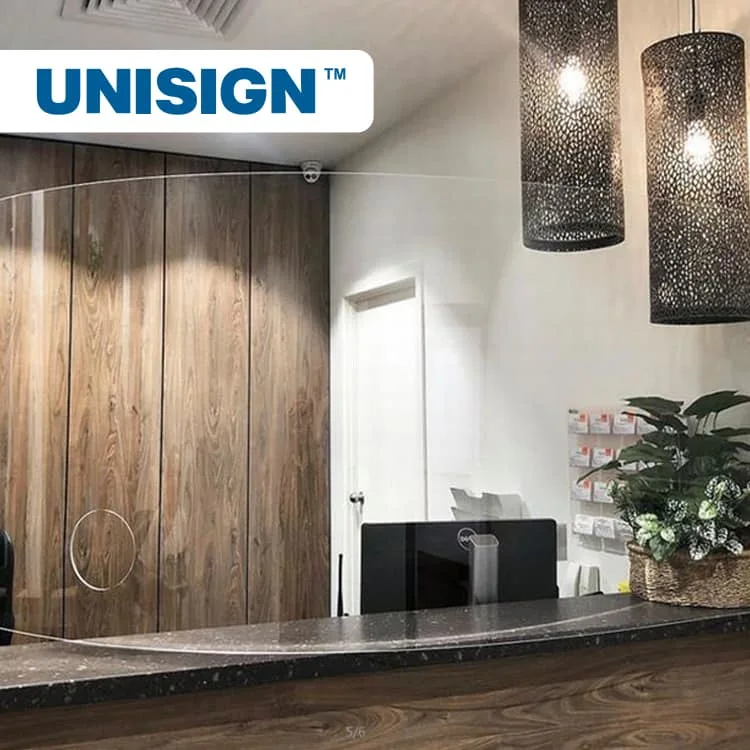 Unisign Keep a Safe Distance Acrylic Partition Barriers Plastic 4X8 PMMA Cast Glass Acrylic Sheet