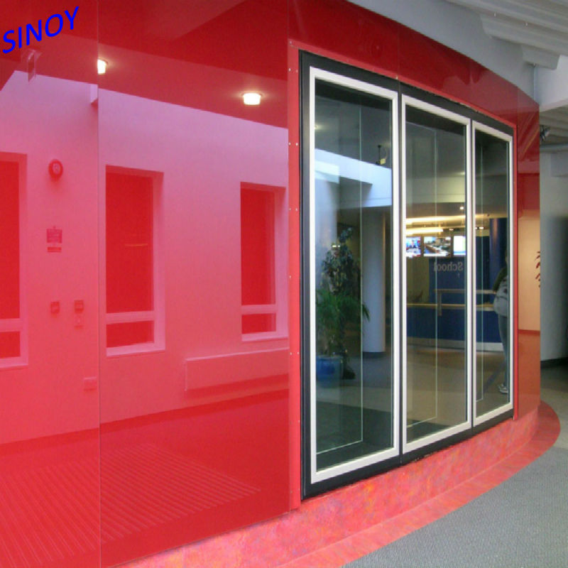 Red Black Painted Glass, Lacquered Glass for Decorative Glass Wall