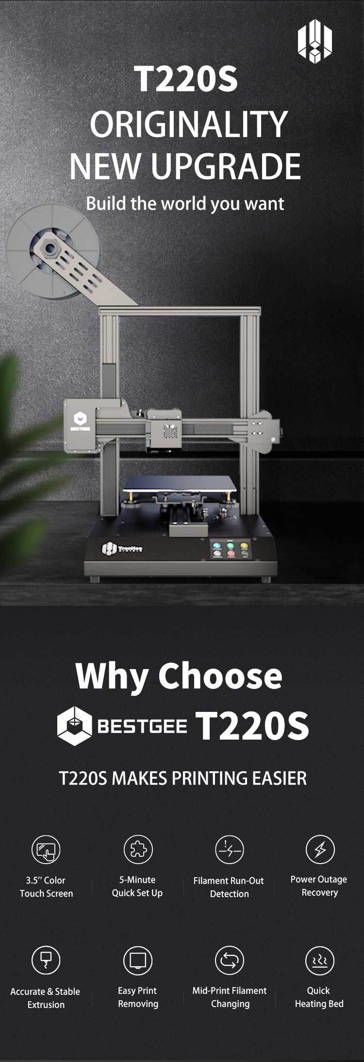High Quality Low Noise Semi-DIY Fdm Desktop 3D Printer