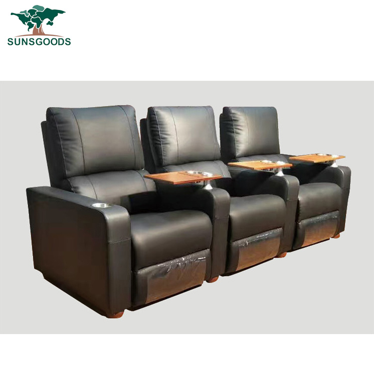 Home Theater Electric Recliner Sofa Chair with Coffee Table
