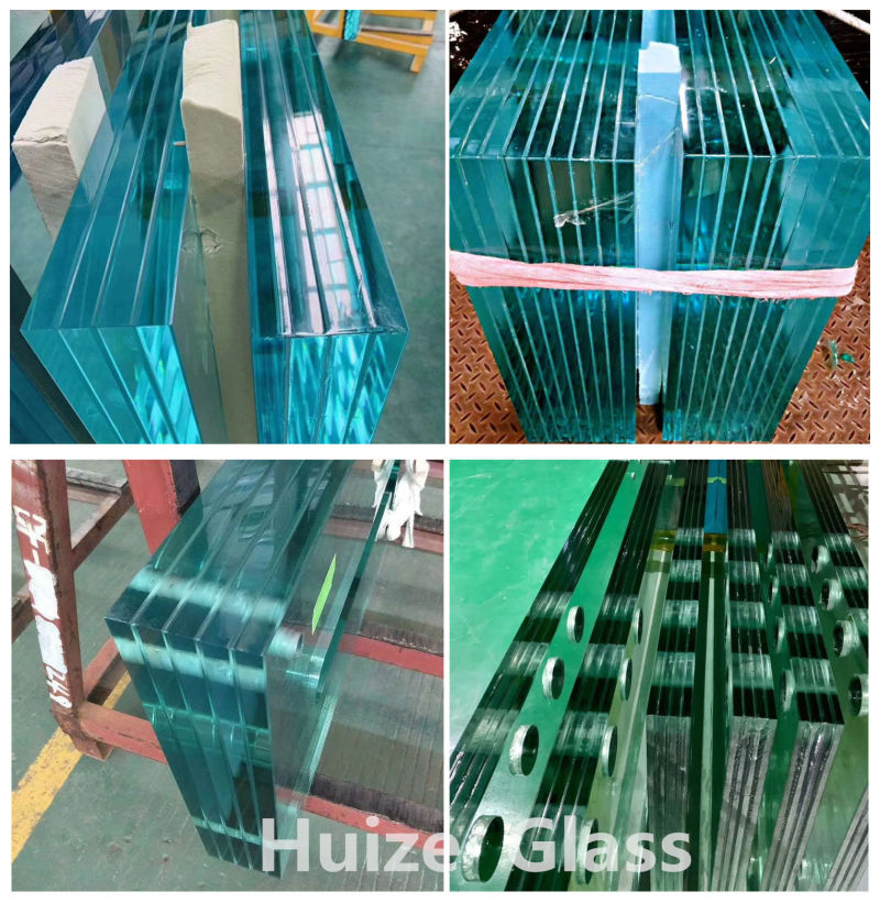 Custom 17.52 mm Low Iron Hot Bent Curved Tempered Laminated Glass for Project
