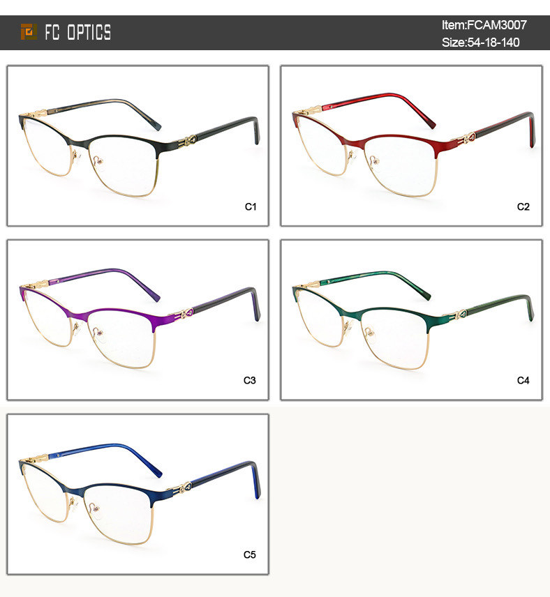 Flexible Fashion Glasses Metal Optical Eye Glasses Frame