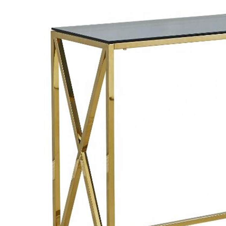 Modern Design Home Furniture Stainless Steel Glass Table Console Table