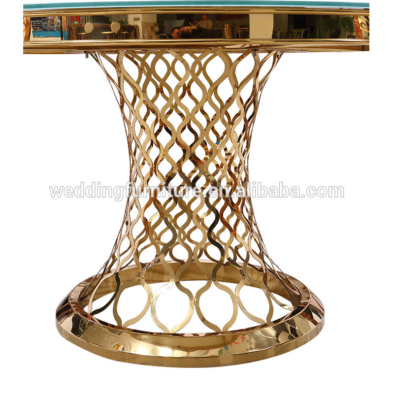 Round Shape Vintage Modern Coffee Table Set Gold Coffee Table