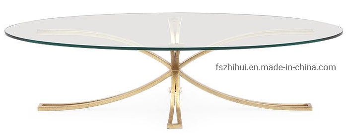Stainless Steel Base Glass Top Coffee Table