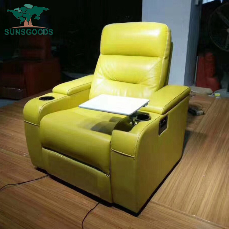 Home Theater Electric Recliner Sofa Chair with Coffee Table